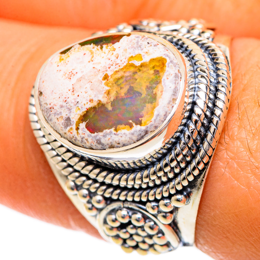 Mexican Fire Opal Rings handcrafted by Ana Silver Co - RING106982