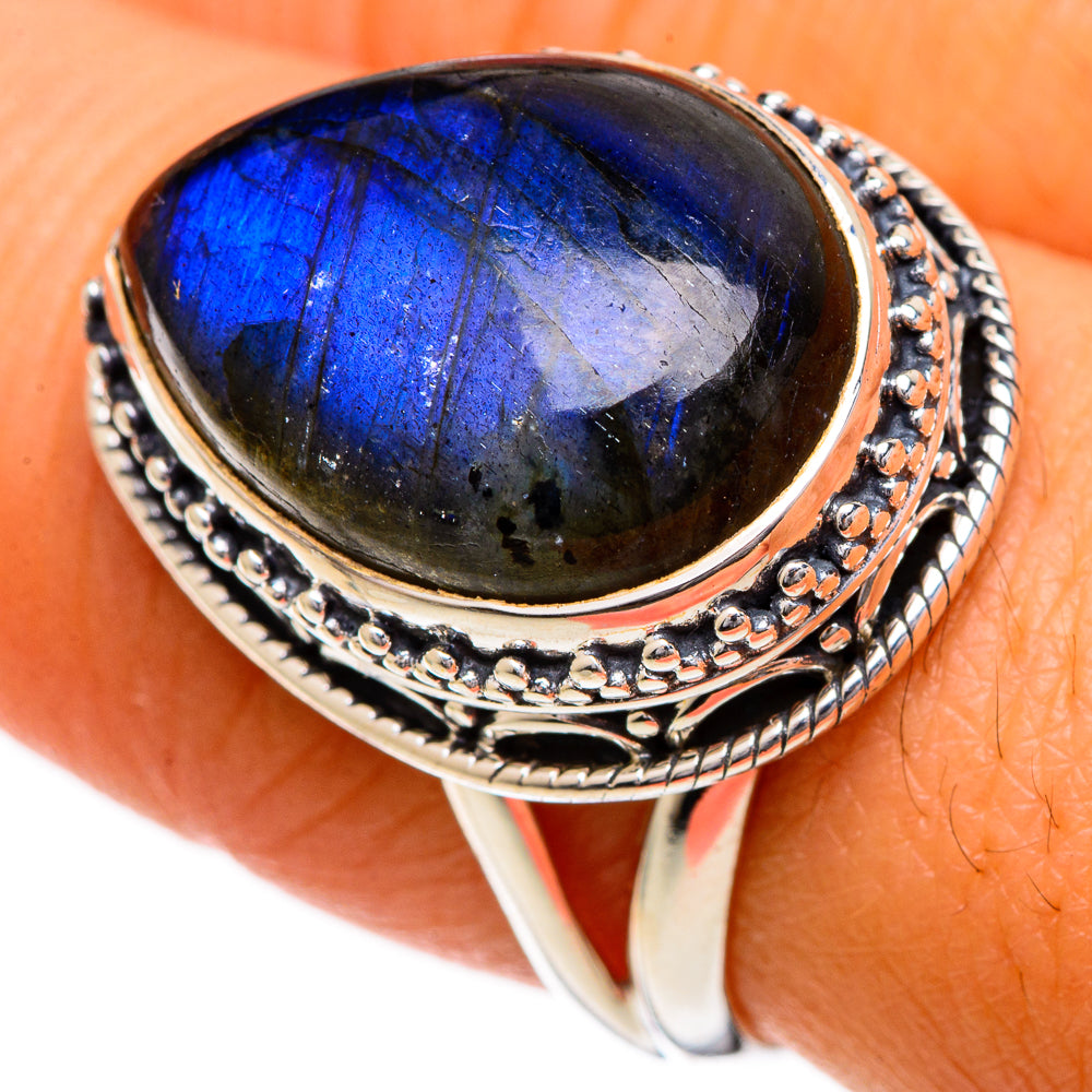 Labradorite Rings handcrafted by Ana Silver Co - RING106986