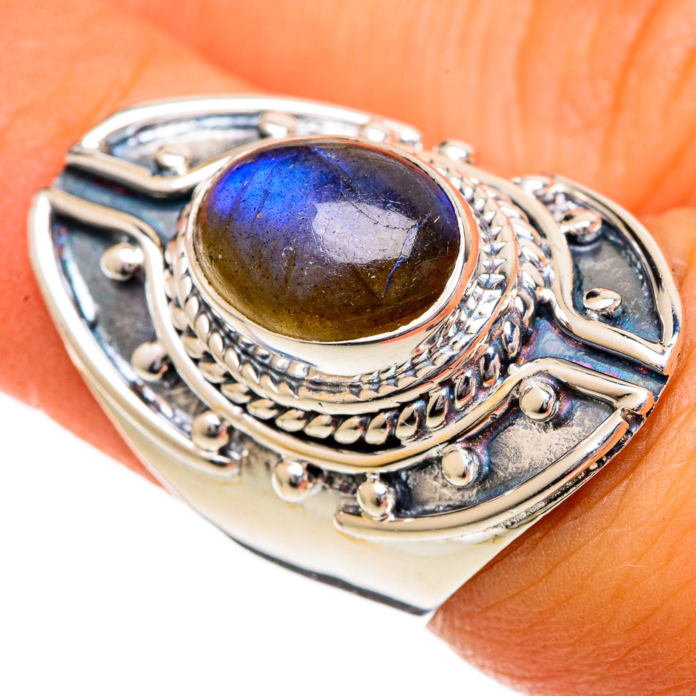 Labradorite Rings handcrafted by Ana Silver Co - RING106989