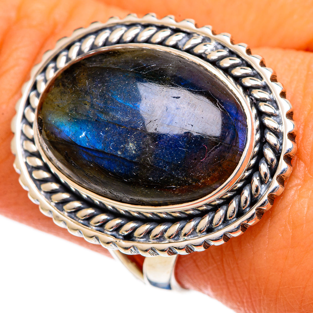 Labradorite Rings handcrafted by Ana Silver Co - RING106993