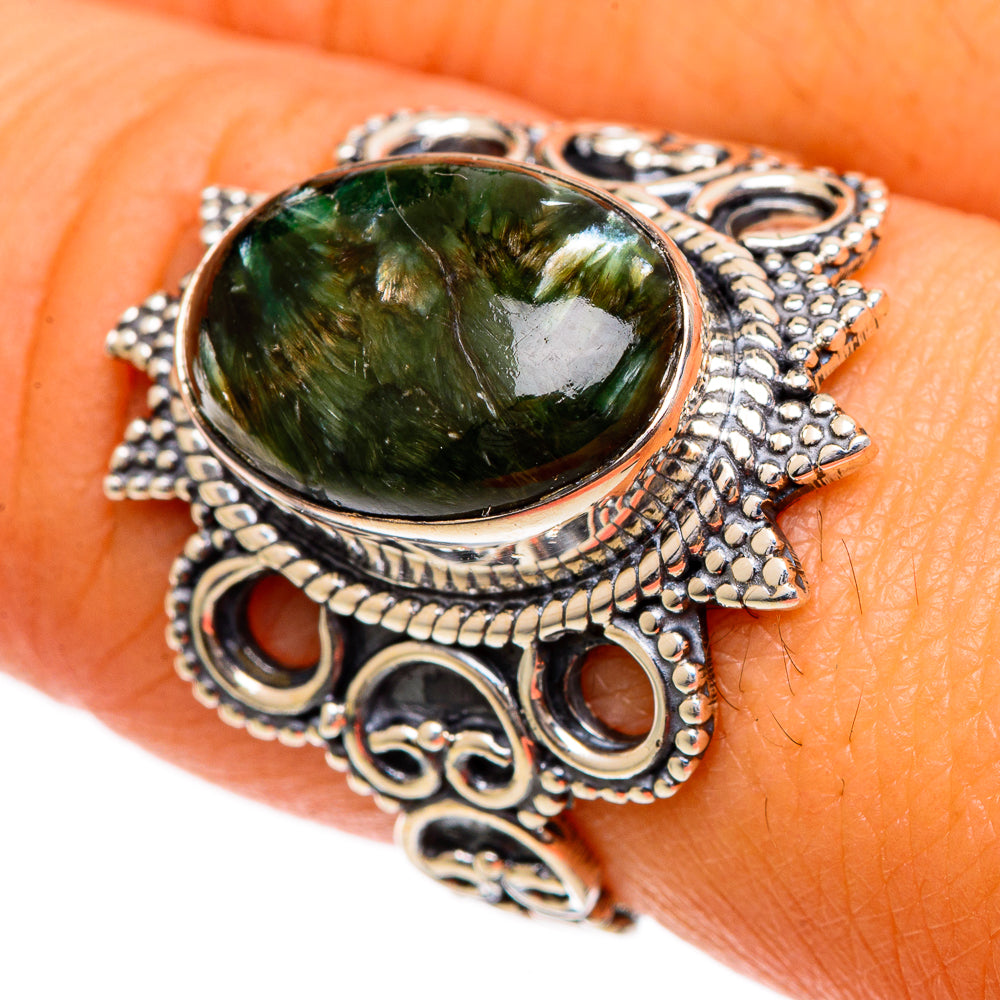Seraphinite Rings handcrafted by Ana Silver Co - RING106997