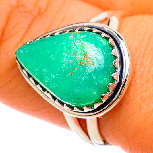 Chrysoprase Rings handcrafted by Ana Silver Co - RING106999