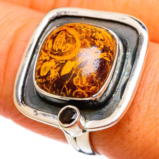 Turritella Agate Rings handcrafted by Ana Silver Co - RING107000
