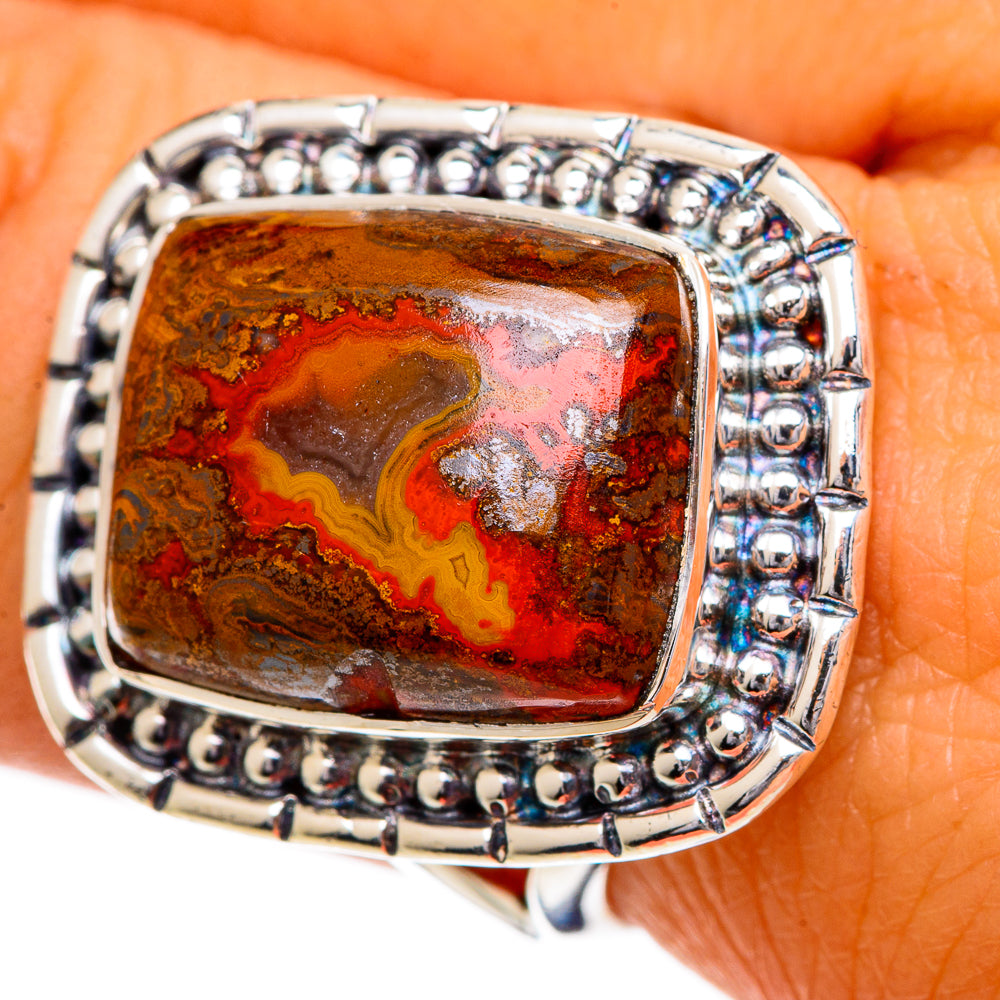 Moroccan Agate Rings handcrafted by Ana Silver Co - RING107002