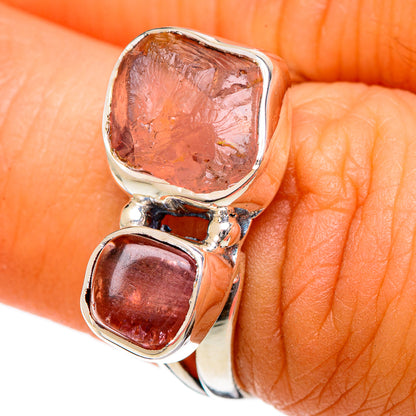 Pink Tourmaline Rings handcrafted by Ana Silver Co - RING107008