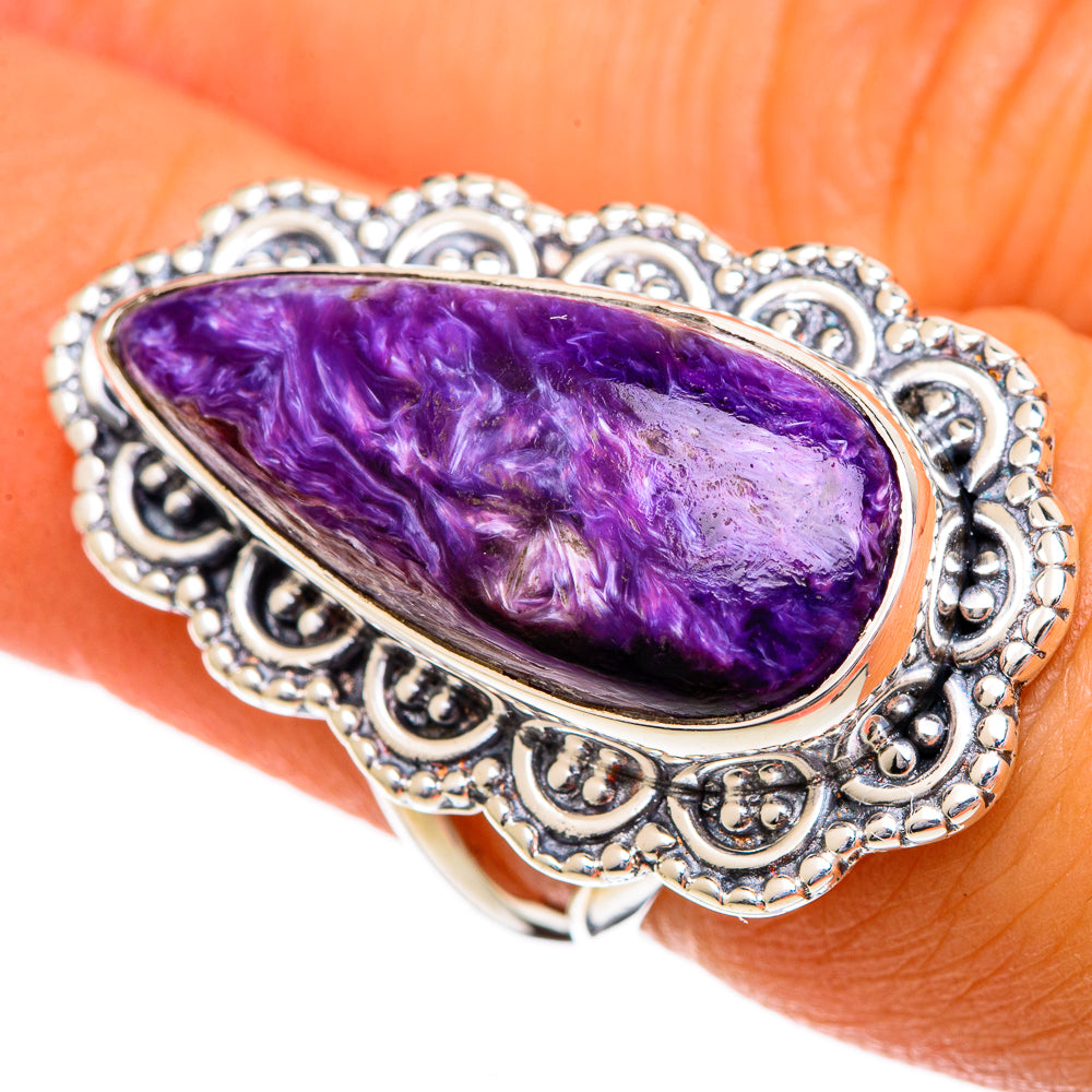 Charoite Rings handcrafted by Ana Silver Co - RING107011