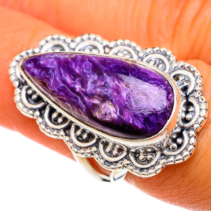 Charoite Rings handcrafted by Ana Silver Co - RING107011