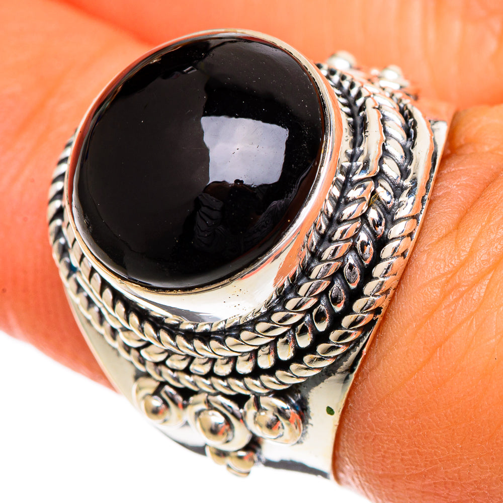 Black Onyx Rings handcrafted by Ana Silver Co - RING107013