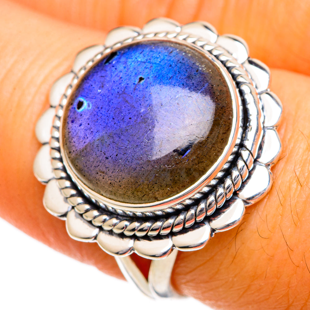 Labradorite Rings handcrafted by Ana Silver Co - RING107021