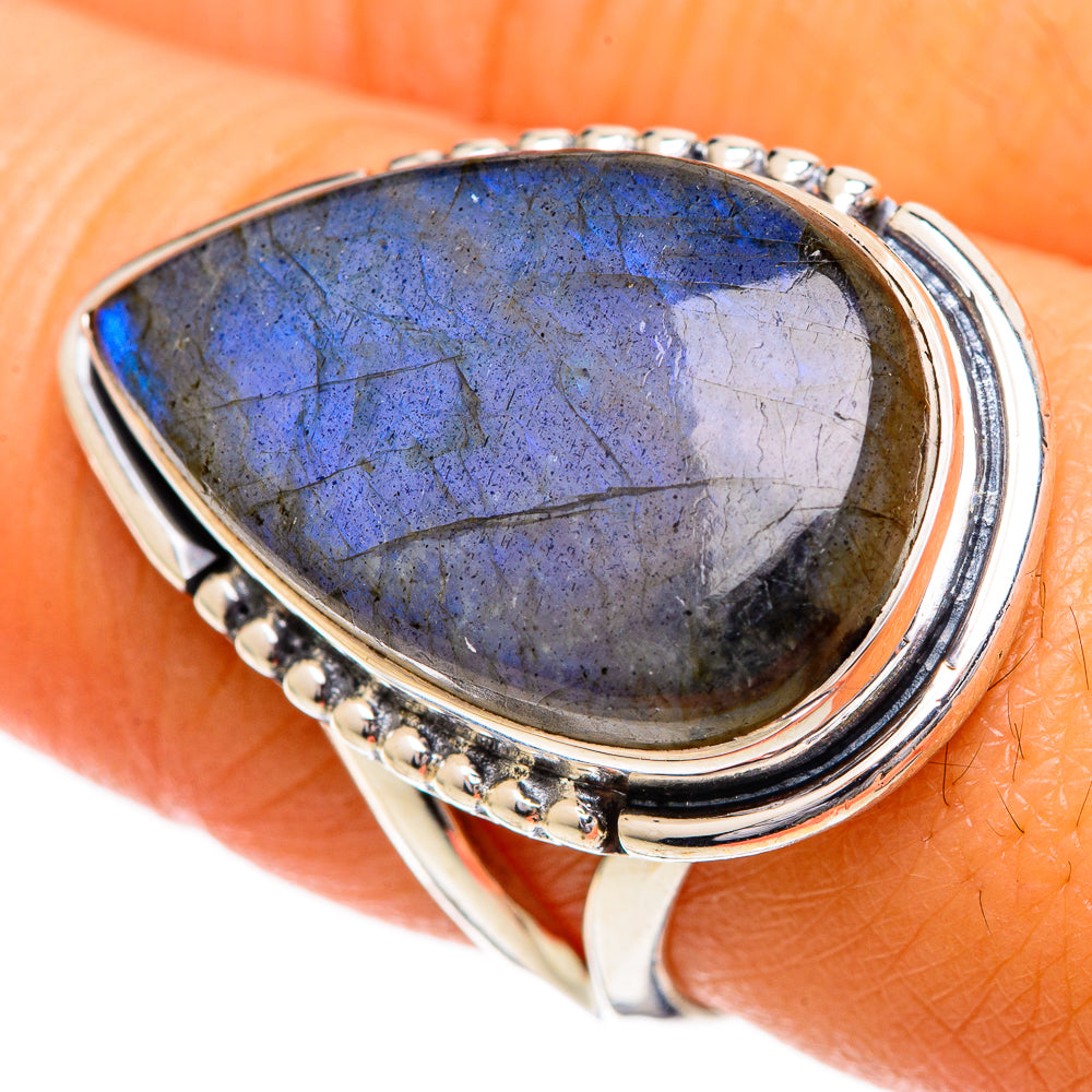 Labradorite Rings handcrafted by Ana Silver Co - RING107025