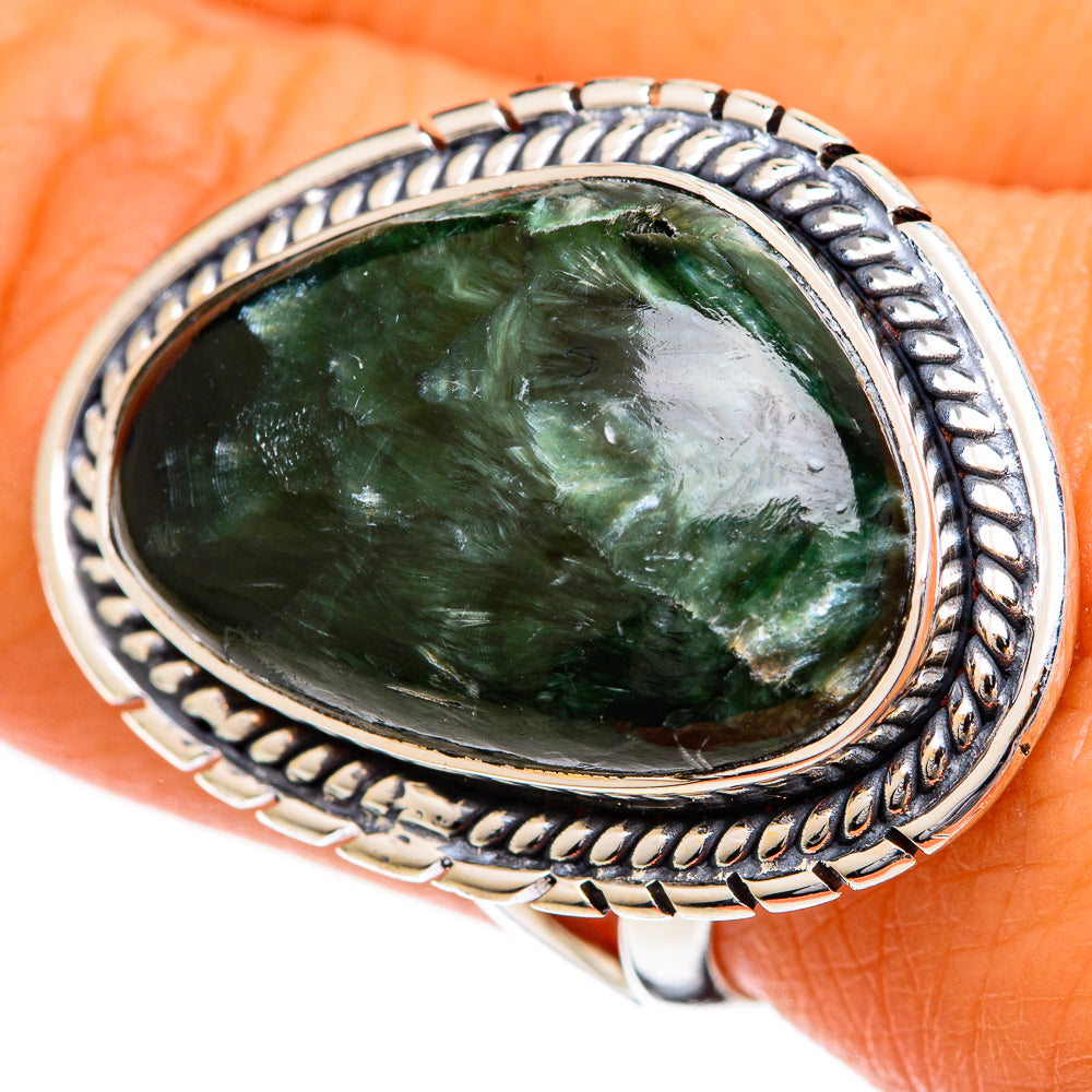 Seraphinite Rings handcrafted by Ana Silver Co - RING107029
