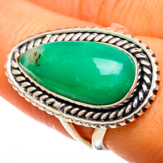 Chrysoprase Rings handcrafted by Ana Silver Co - RING107030