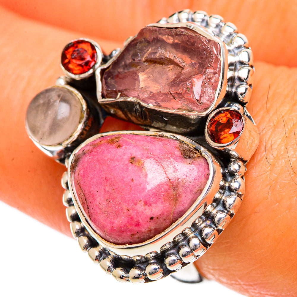 Rhodonite Rings handcrafted by Ana Silver Co - RING107040
