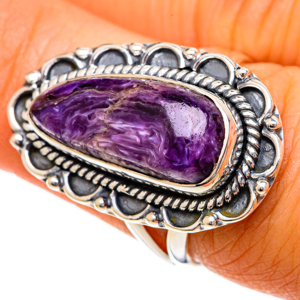 Charoite Rings handcrafted by Ana Silver Co - RING107043