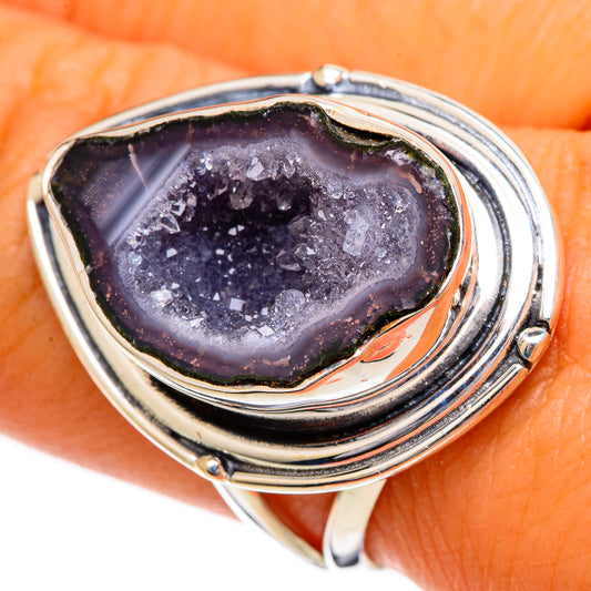 Coconut Geode Druzy Rings handcrafted by Ana Silver Co - RING107046