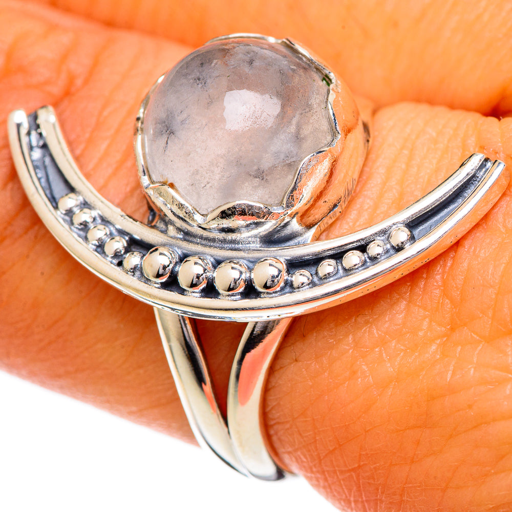 Rainbow Moonstone Rings handcrafted by Ana Silver Co - RING107050