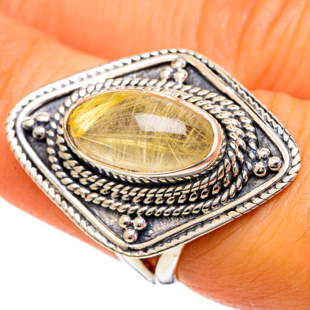 Rutilated Quartz Rings handcrafted by Ana Silver Co - RING107051