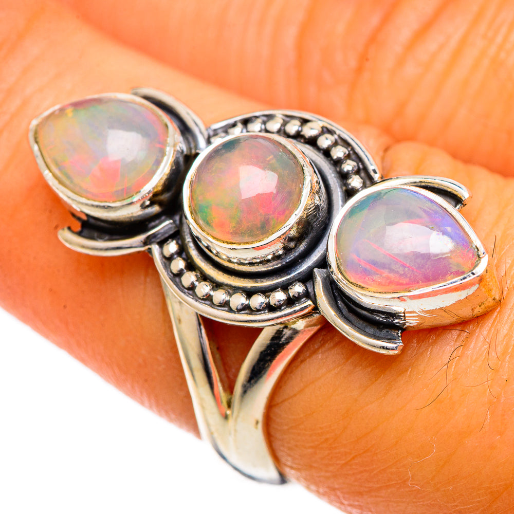 Ethiopian Opal Rings handcrafted by Ana Silver Co - RING107052