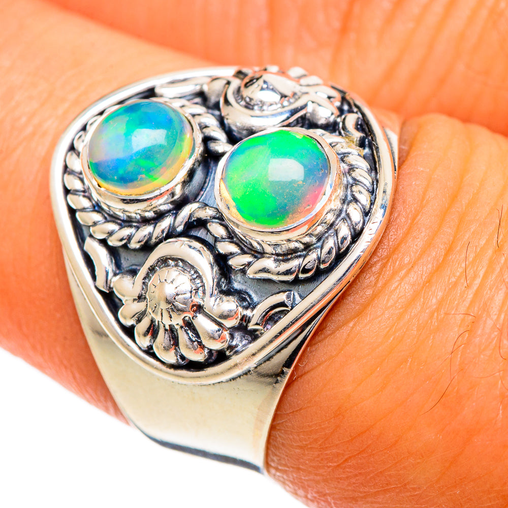 Ethiopian Opal Rings handcrafted by Ana Silver Co - RING107053