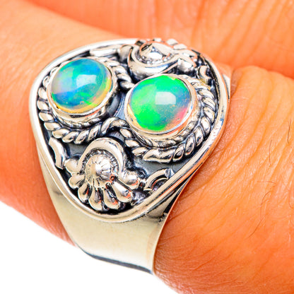 Ethiopian Opal Rings handcrafted by Ana Silver Co - RING107053