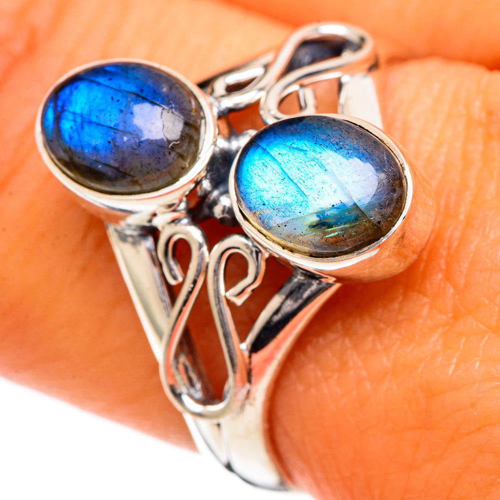 Labradorite Rings handcrafted by Ana Silver Co - RING107054