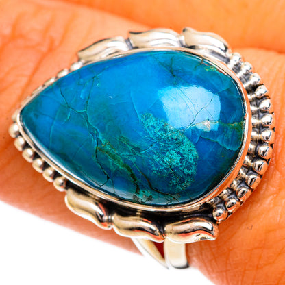 Chrysocolla Rings handcrafted by Ana Silver Co - RING107055