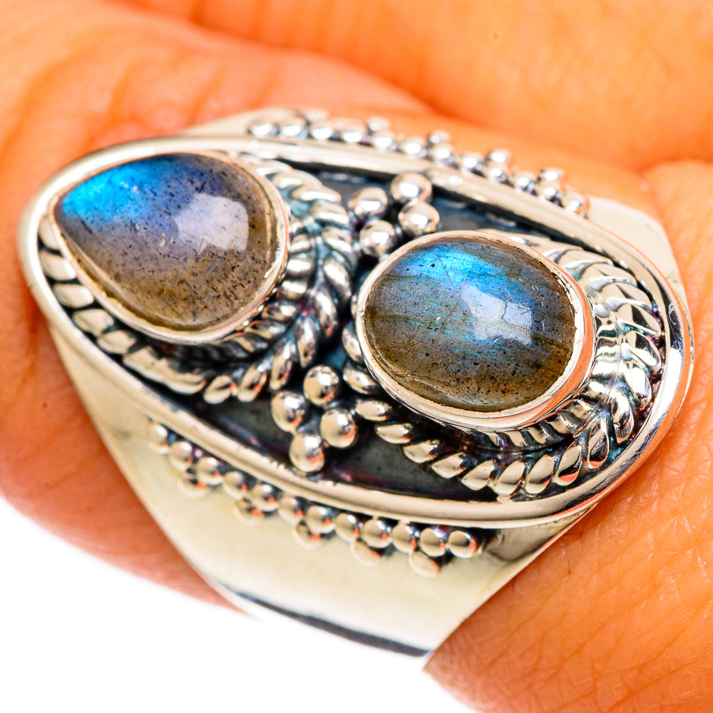 Labradorite Rings handcrafted by Ana Silver Co - RING107057