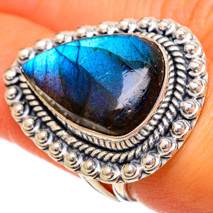 Labradorite Rings handcrafted by Ana Silver Co - RING107067