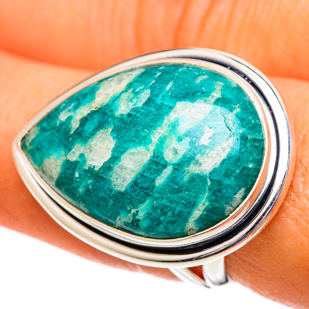 Amazonite Rings handcrafted by Ana Silver Co - RING107073