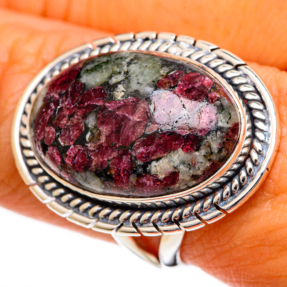 Russian Eudialyte Rings handcrafted by Ana Silver Co - RING107091