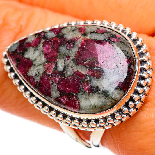 Russian Eudialyte Rings handcrafted by Ana Silver Co - RING107092