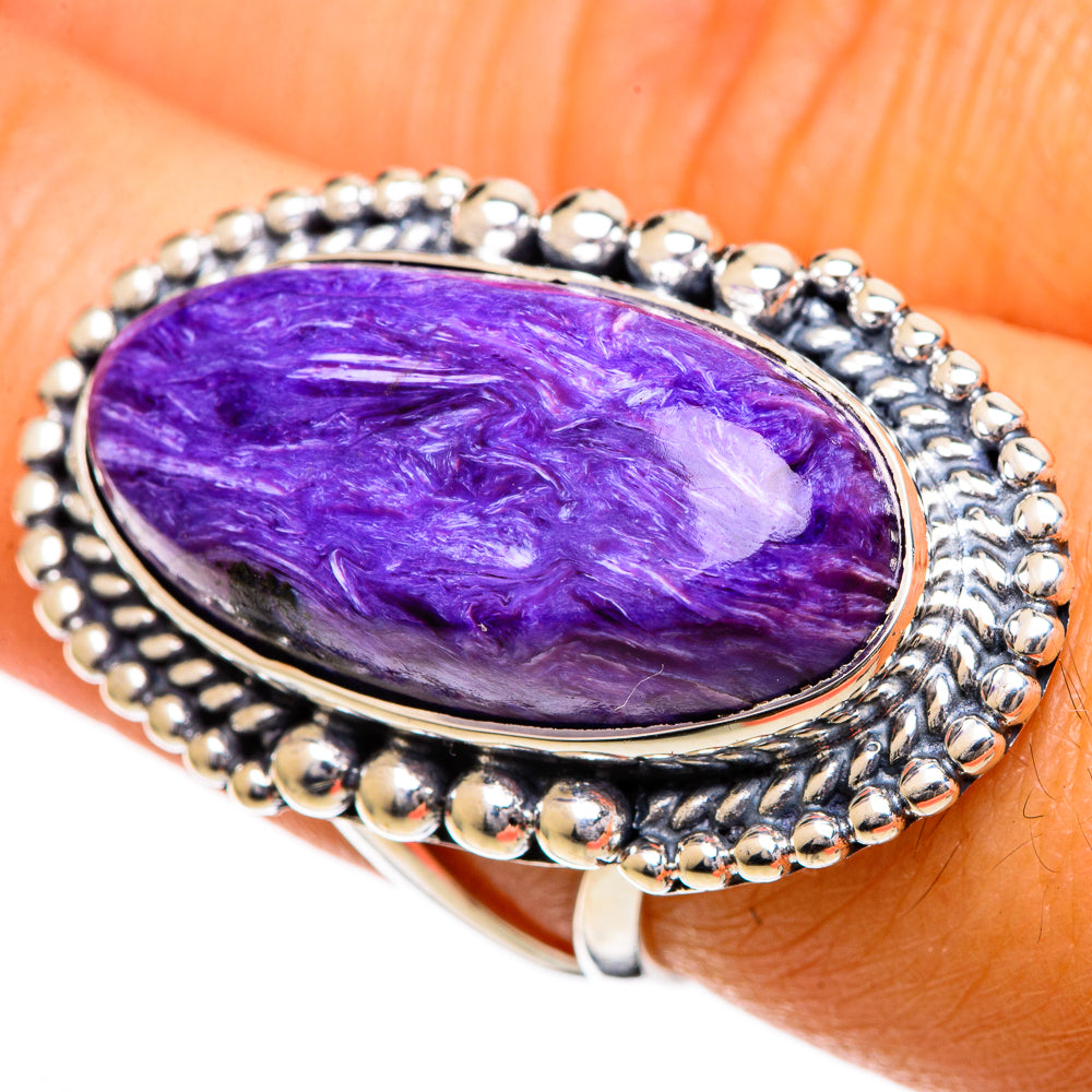 Charoite Rings handcrafted by Ana Silver Co - RING107096