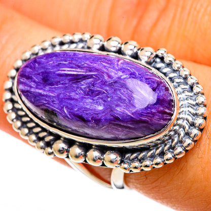 Charoite Rings handcrafted by Ana Silver Co - RING107096