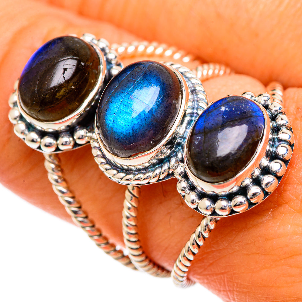 Labradorite Rings handcrafted by Ana Silver Co - RING107107