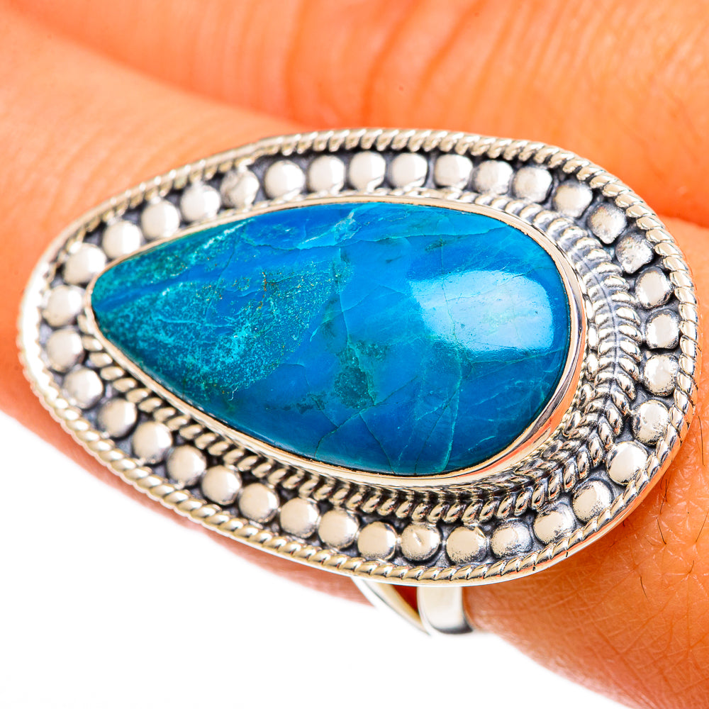 Chrysocolla Rings handcrafted by Ana Silver Co - RING107108