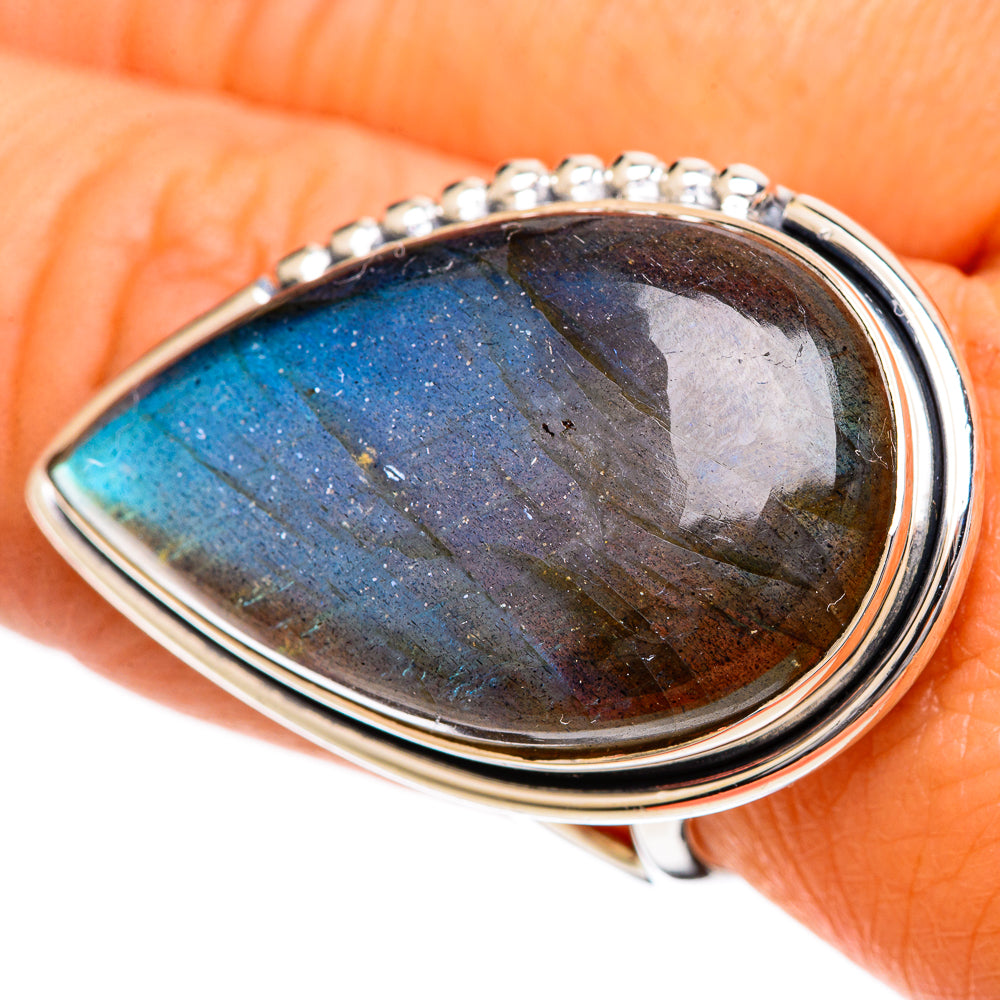 Labradorite Rings handcrafted by Ana Silver Co - RING107111