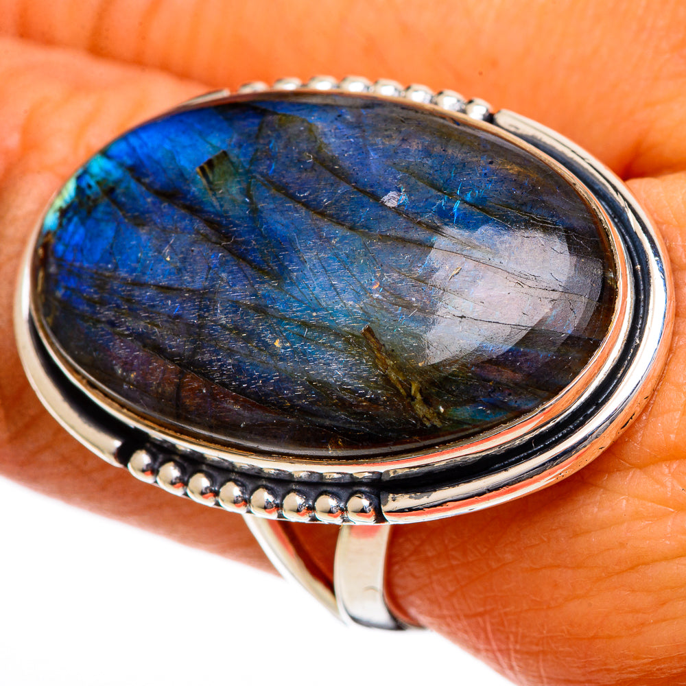 Labradorite Rings handcrafted by Ana Silver Co - RING107114