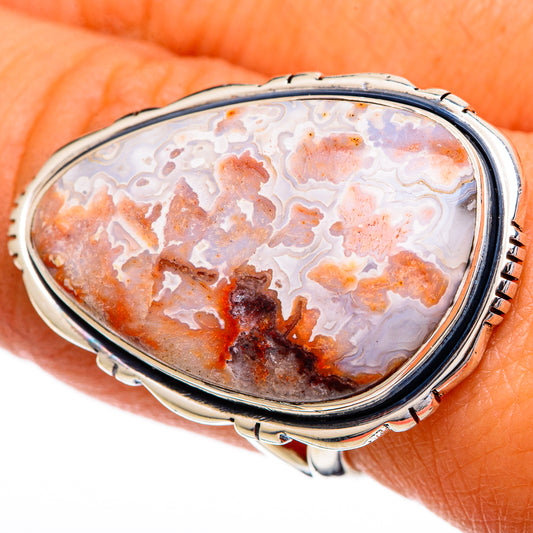 Crazy Lace Agate Rings handcrafted by Ana Silver Co - RING107126