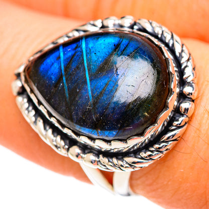 Labradorite Rings handcrafted by Ana Silver Co - RING107129