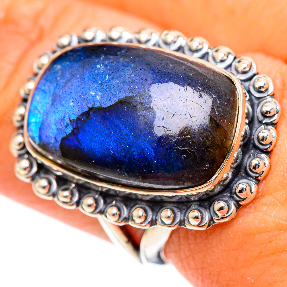 Labradorite Rings handcrafted by Ana Silver Co - RING107133