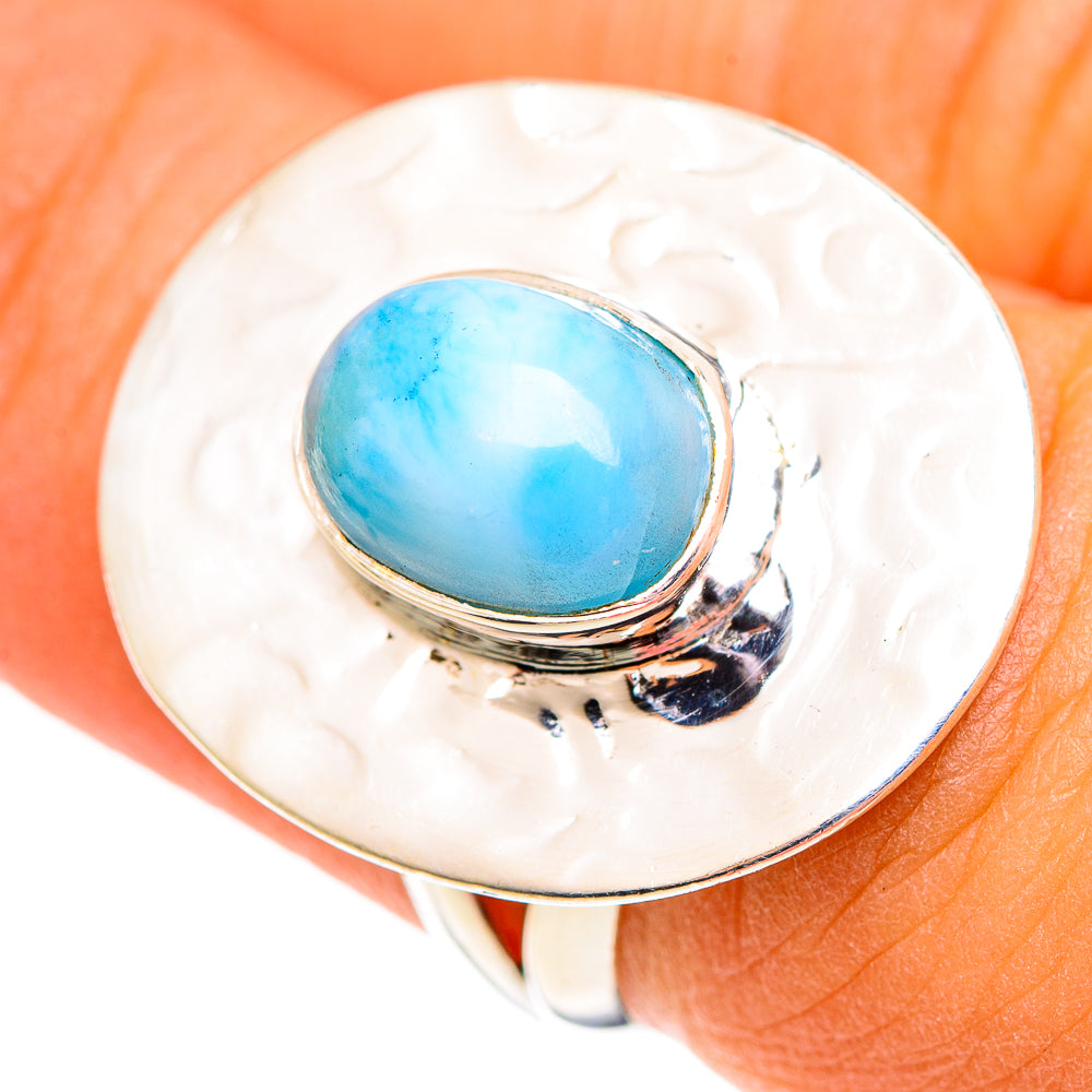 Larimar Rings handcrafted by Ana Silver Co - RING107136