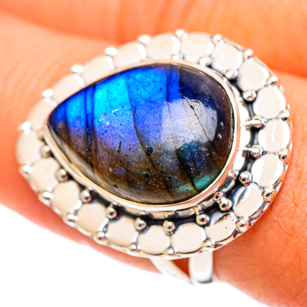 Labradorite Rings handcrafted by Ana Silver Co - RING107164