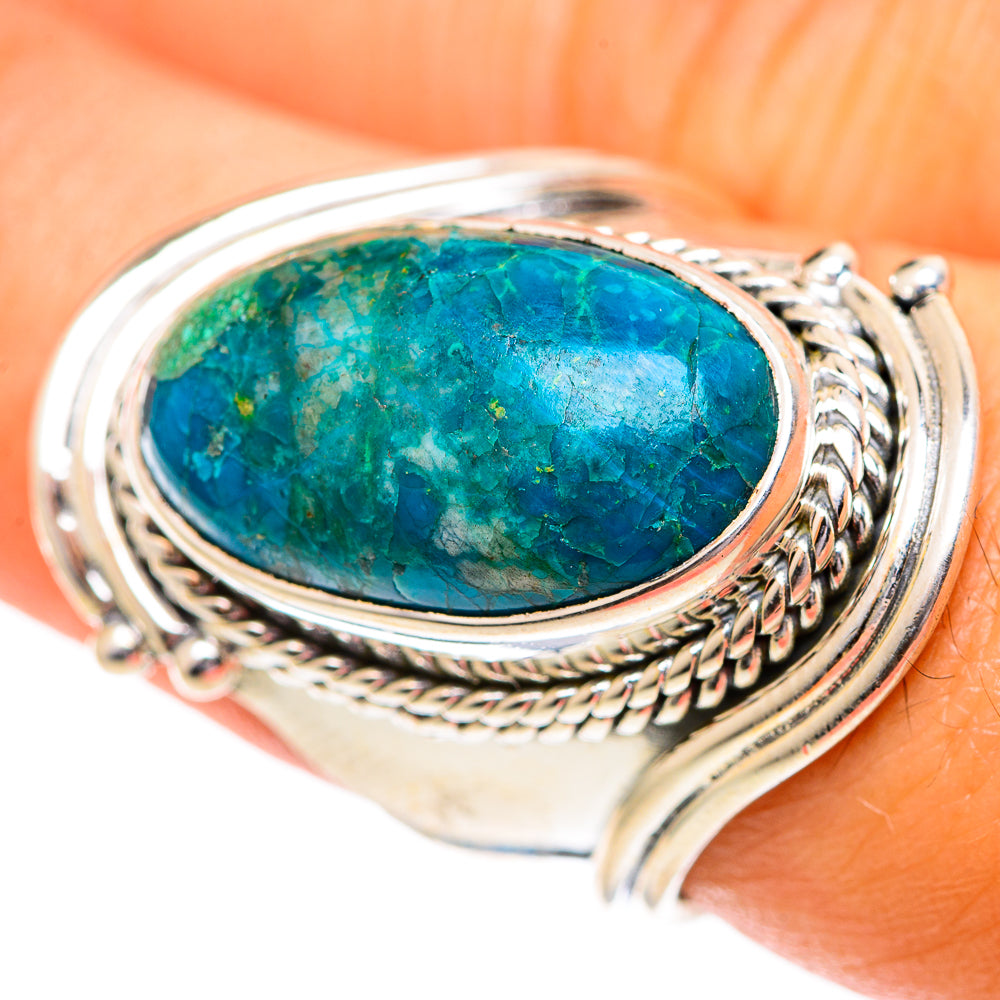 Chrysocolla Rings handcrafted by Ana Silver Co - RING107165