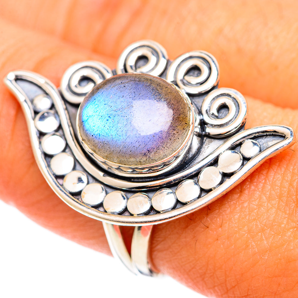 Labradorite Rings handcrafted by Ana Silver Co - RING107166