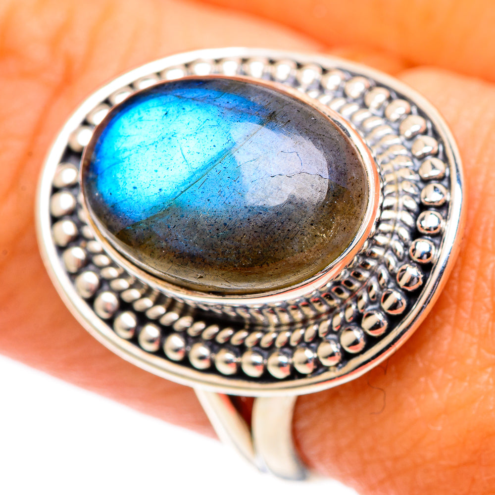 Labradorite Rings handcrafted by Ana Silver Co - RING107168
