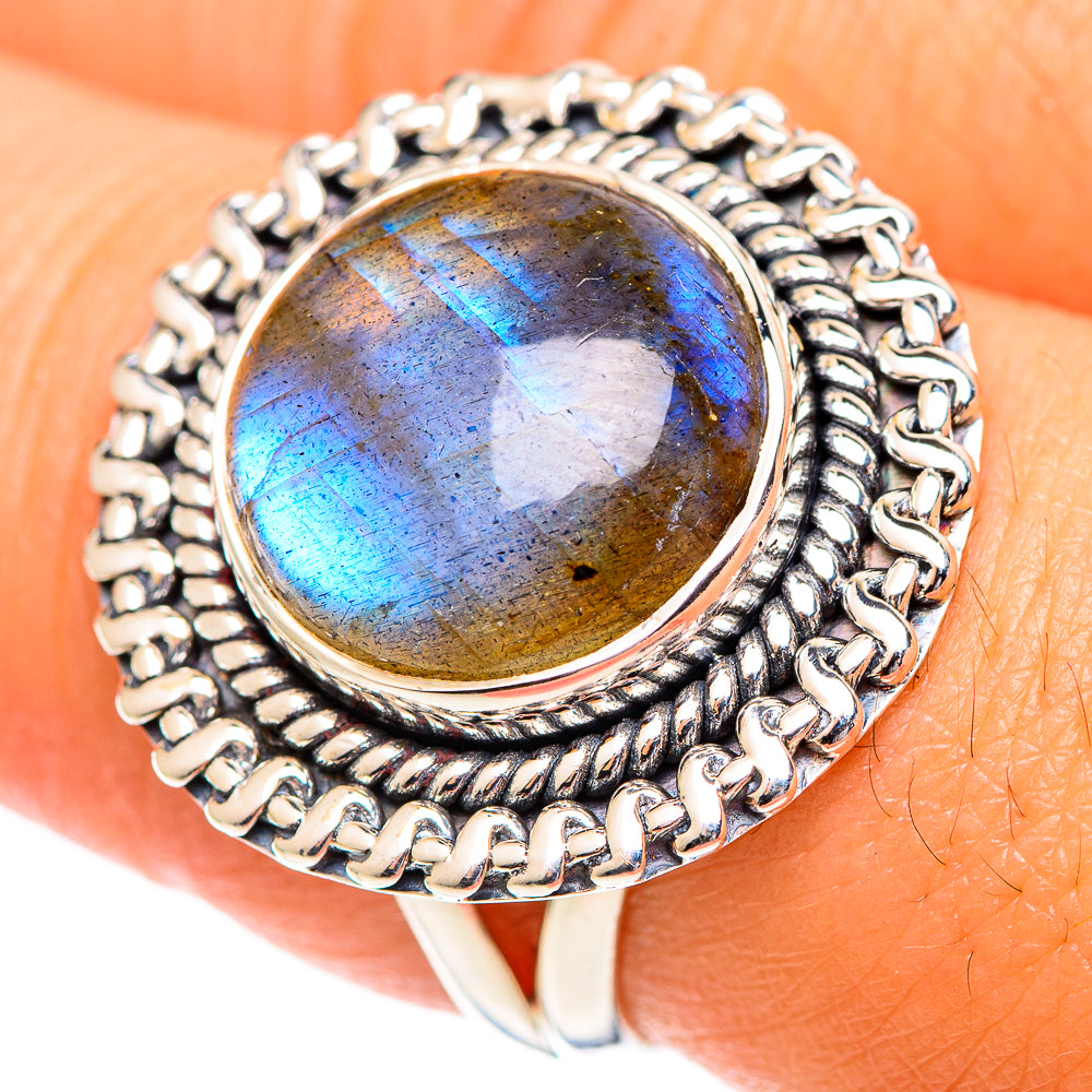 Labradorite Rings handcrafted by Ana Silver Co - RING107170
