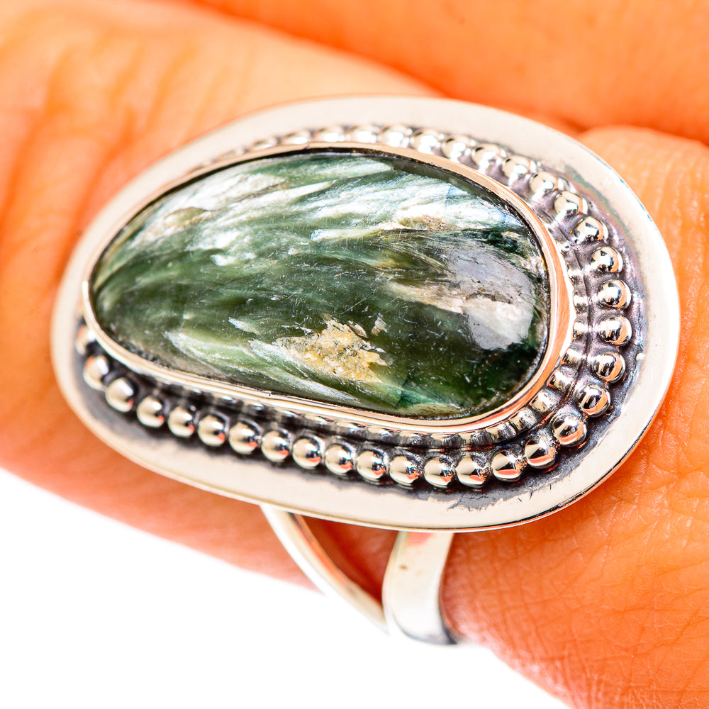Seraphinite Rings handcrafted by Ana Silver Co - RING107174