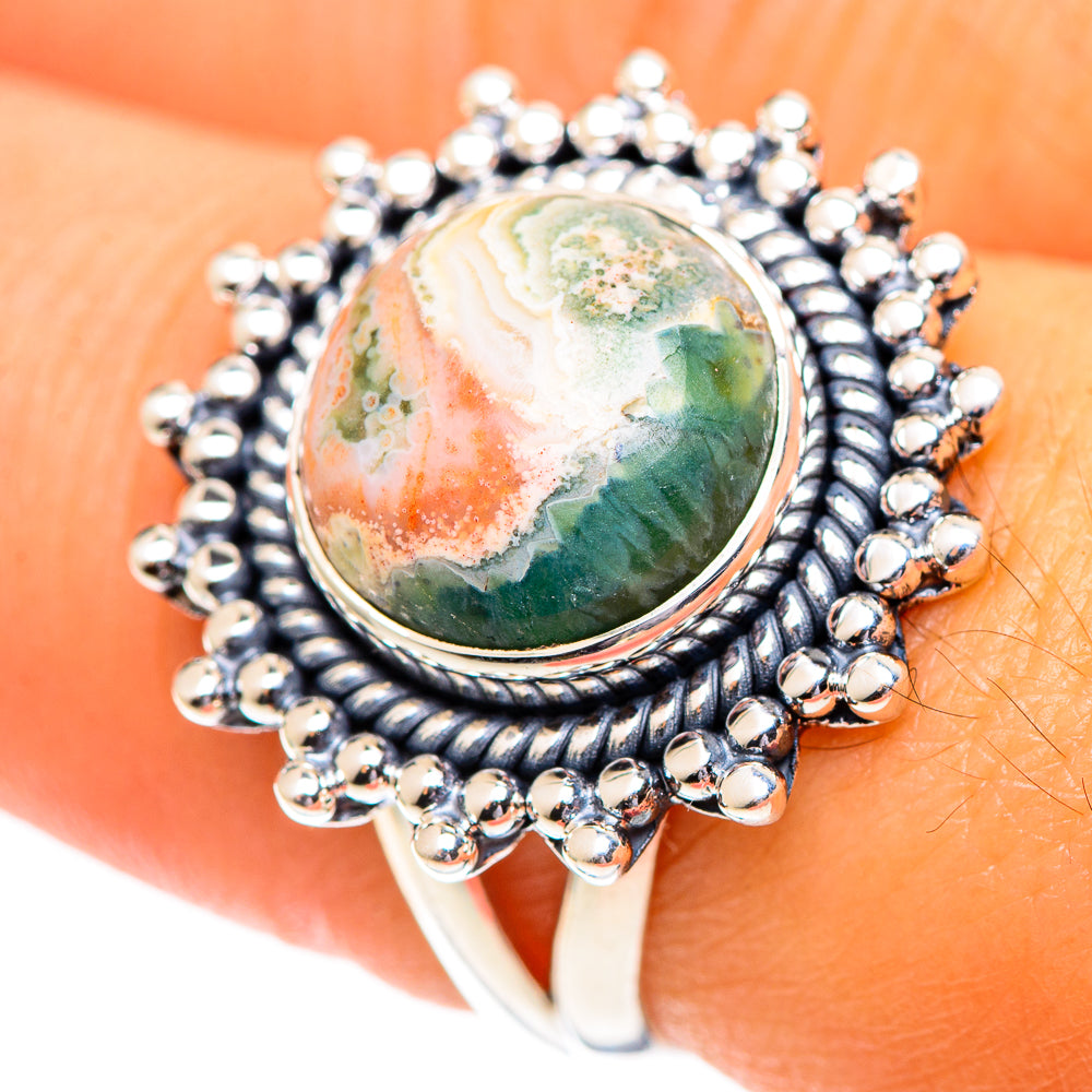 Ocean Jasper Rings handcrafted by Ana Silver Co - RING107175