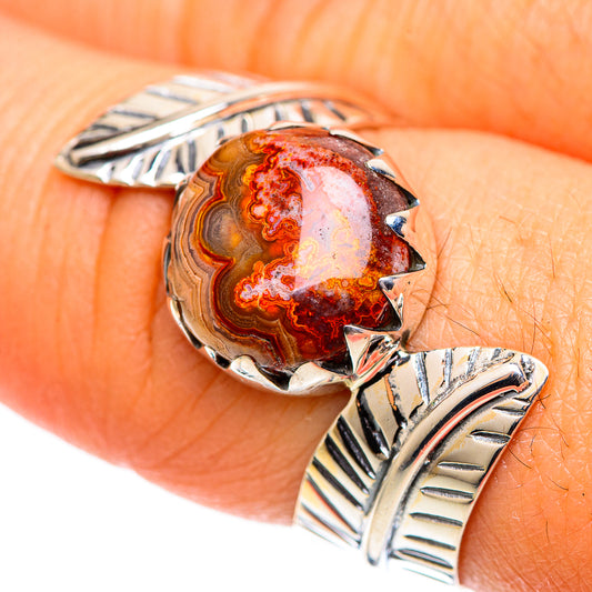 Crazy Lace Agate Rings handcrafted by Ana Silver Co - RING107179