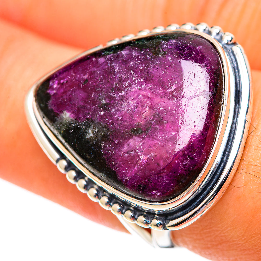 Russian Eudialyte Rings handcrafted by Ana Silver Co - RING107185
